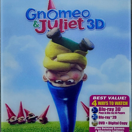 Gnomeo & Juliet 3D Blu-ray DVD Combo Pack Elton John Music Slipcover G Movie by Buysaavy