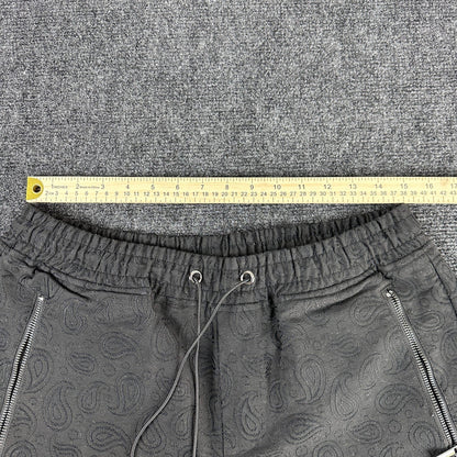 GVAPI Black Paisley Textured Cargo Pants Limited Edition 34 Aaron Wilhelm Mens by GVAPI