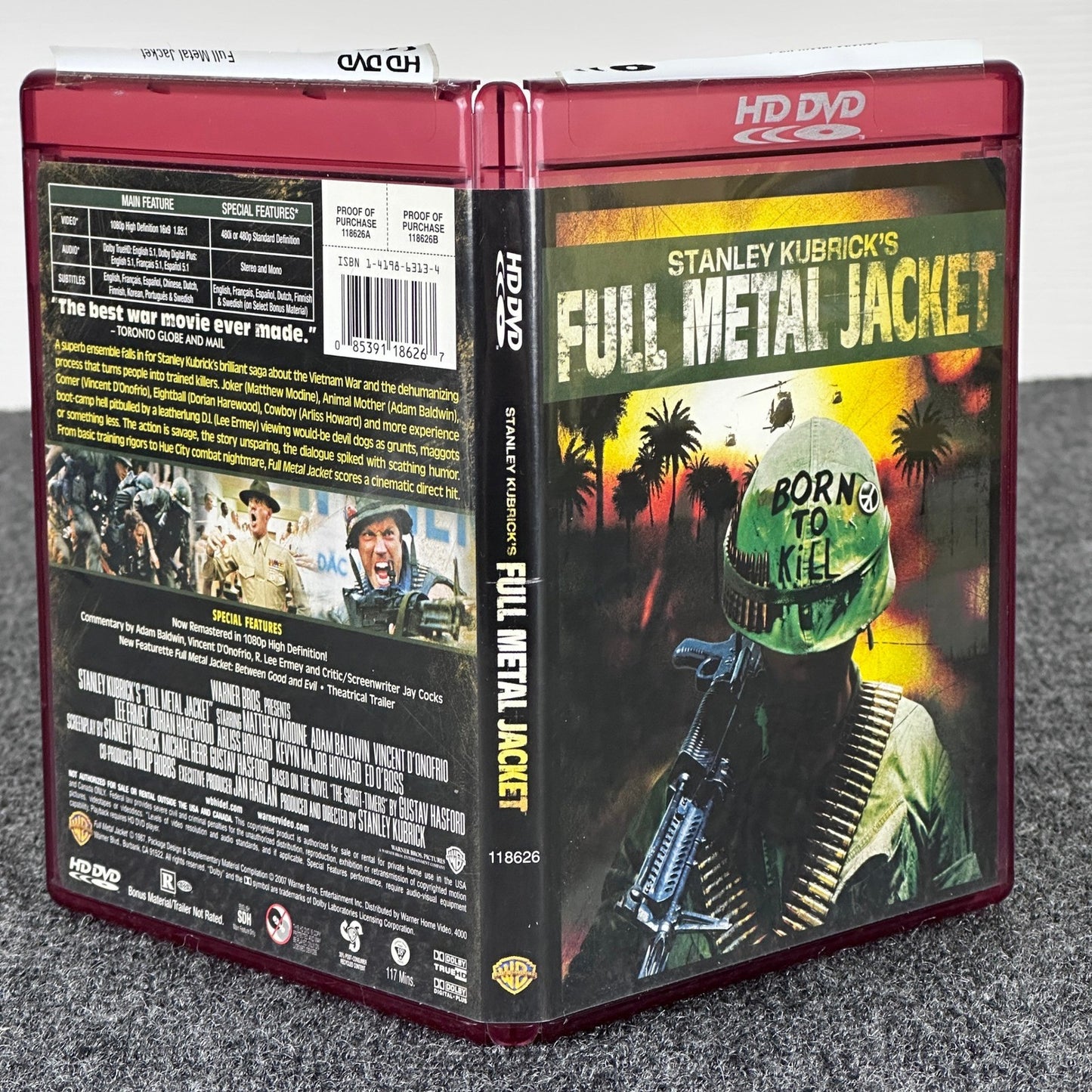 Full Metal Jacket HD DVD Stanley Kubrick 1987 War Movie Warner Bros 2007 Release by Buysaavy
