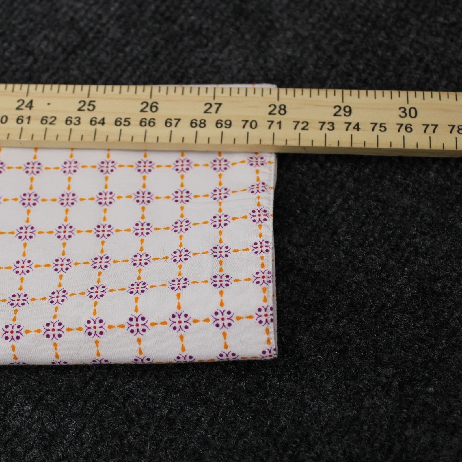 Stacy Adams Mens Dress Shirt 17.5 36/37 White Purple Orange Geometric Medallion by Stacy Adams