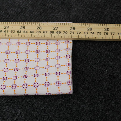 Stacy Adams Mens Dress Shirt 17.5 36/37 White Purple Orange Geometric Medallion by Stacy Adams