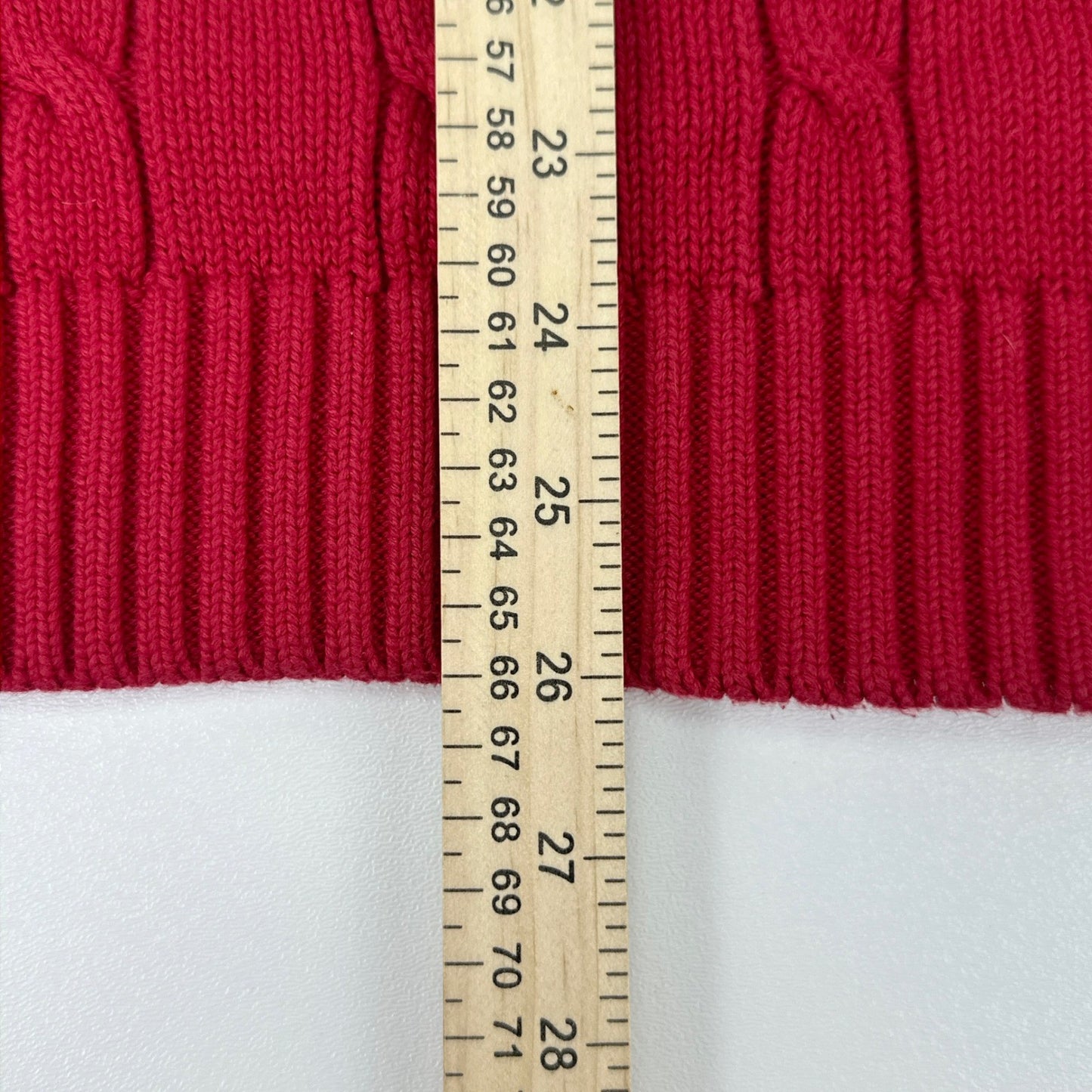 Tommy Hilfiger Mens Red Cable Knit V-Neck Sweater Vest Navy Stripe XL by Tommy Hilfiger