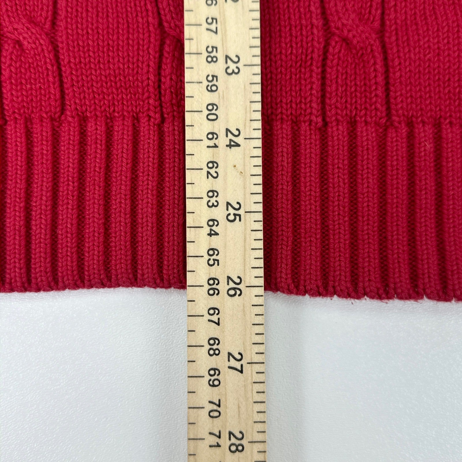 Tommy Hilfiger Mens Red Cable Knit V-Neck Sweater Vest Navy Stripe XL by Tommy Hilfiger