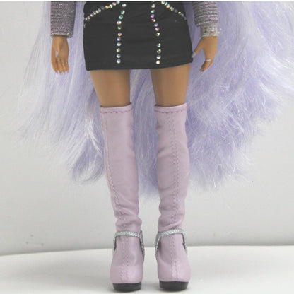 Rainbow High Violet Willow Doll with Crown and Microphone Fashion Toy for Girls by Unbranded