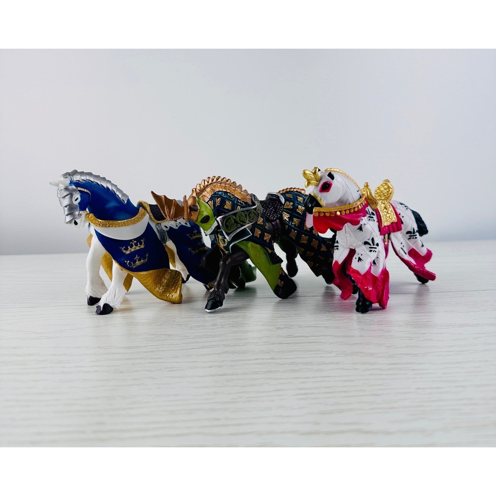 Schleich Knight Toy Figures Set of 3 Horses and Rider Action Figures by Schleich