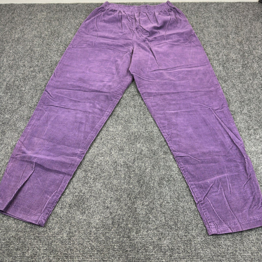 Bobbie Brooks Vintage Purple Corduroy Pants High Rise Elastic Waist Womens 16 by Bobbie Brooks