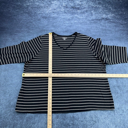 Croft & Barrow V-Neck Shirt - Pima Cotton Black White by Croft & Barrow