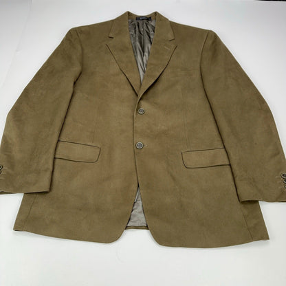 Andrew Fezza Fusion Mens 43R Blazer Olive Brown Faux Suede Sport Coat 2-Button by Andrew Fezza Fusion