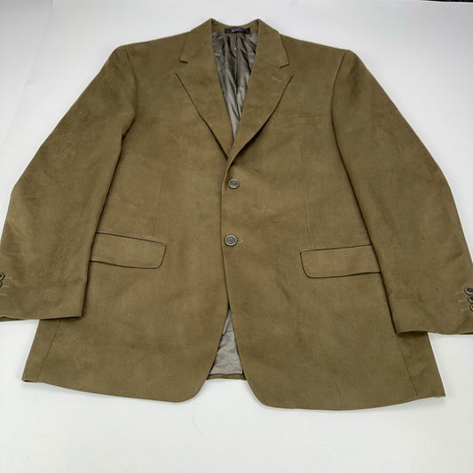 Andrew Fezza Fusion Mens 43R Blazer Olive Brown Faux Suede Sport Coat 2-Button by Andrew Fezza Fusion