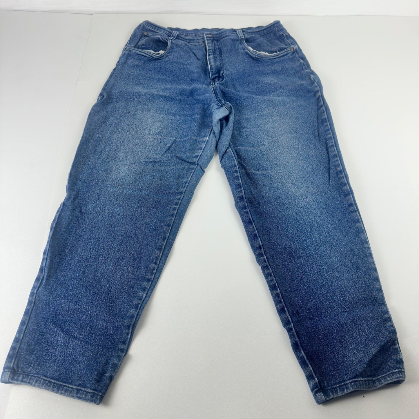 Cherokee Brand Woman Stretch Jeans 16WA Medium Wash Blue Straight Leg Denim by Cherokee Brand