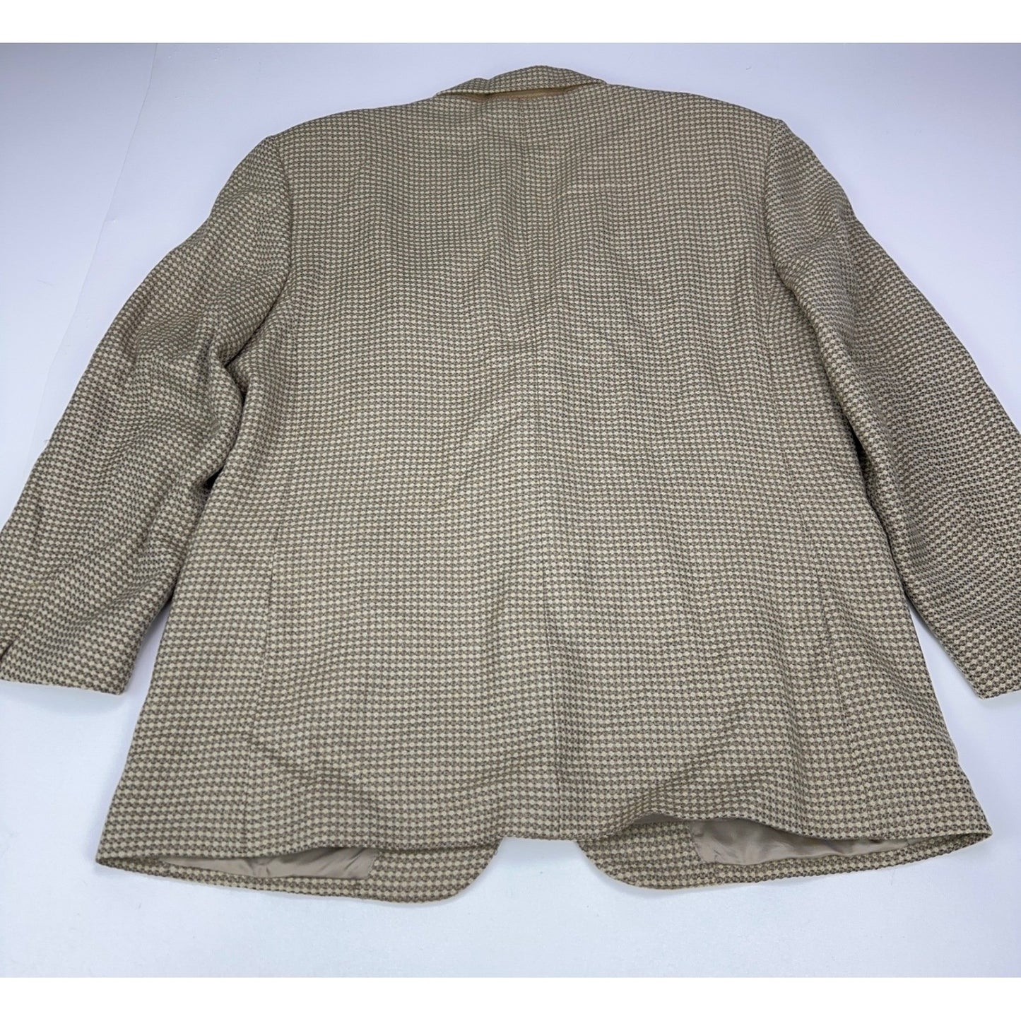 Manci by Mancillas Mens Vintage Micro Check Blazer Sport Coat Brown Tan 42R by Manci by Mancillas