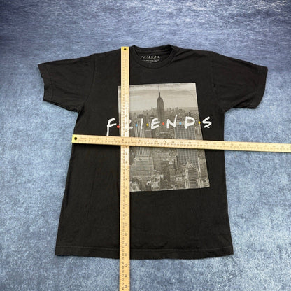 Friends TV Show Graphic T-Shirt Mens Medium Black NYC Skyline Cotton Tee by Friends