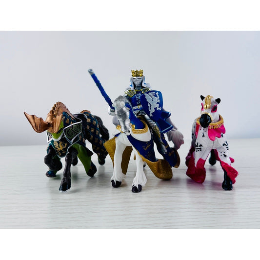 Schleich Knight Toy Figures Set of 3 Horses and Rider Action Figures by Schleich