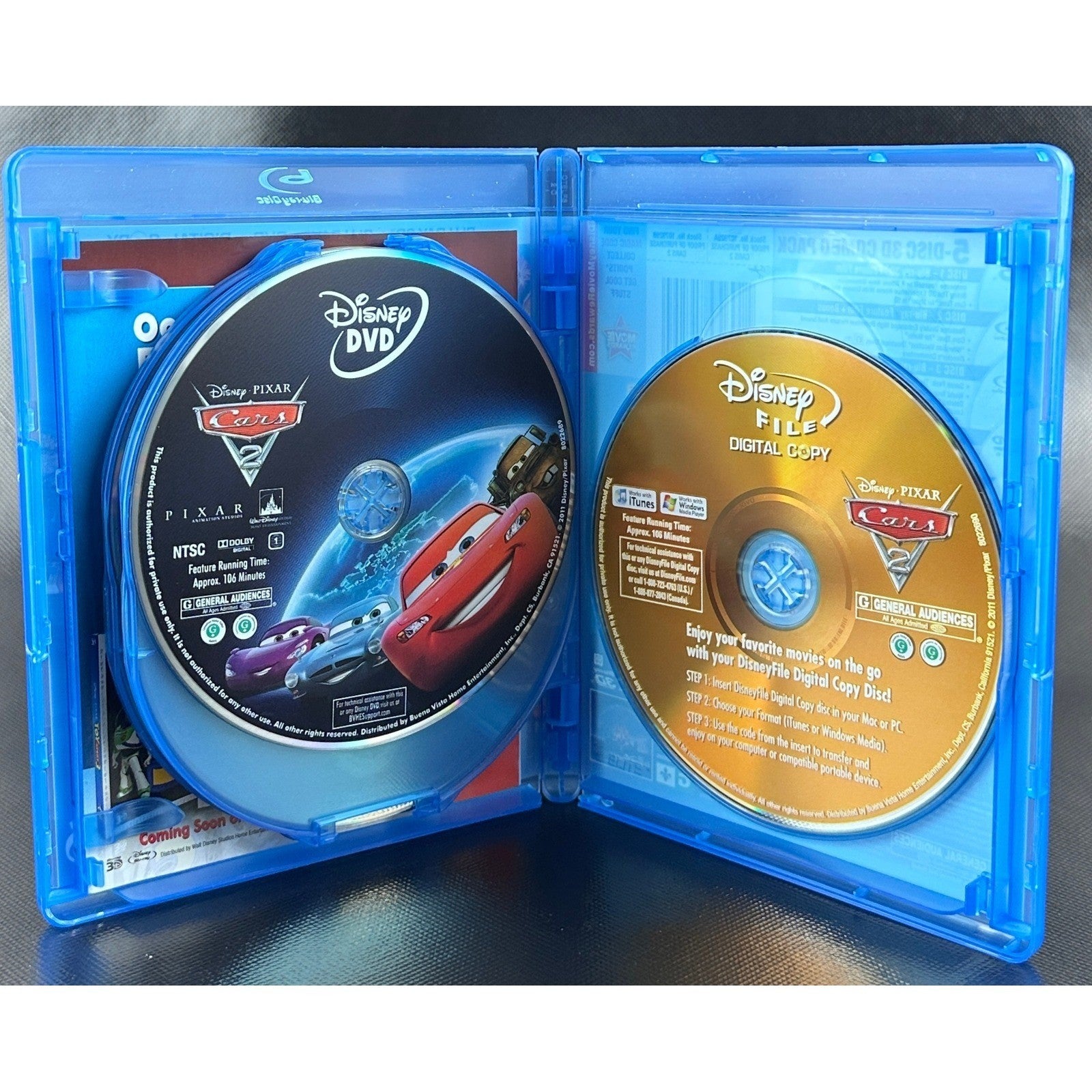 Disney Pixar Cars 2 5 Disc 3D Blu Ray DVD Digital Copy Combo Pack by Buysaavy