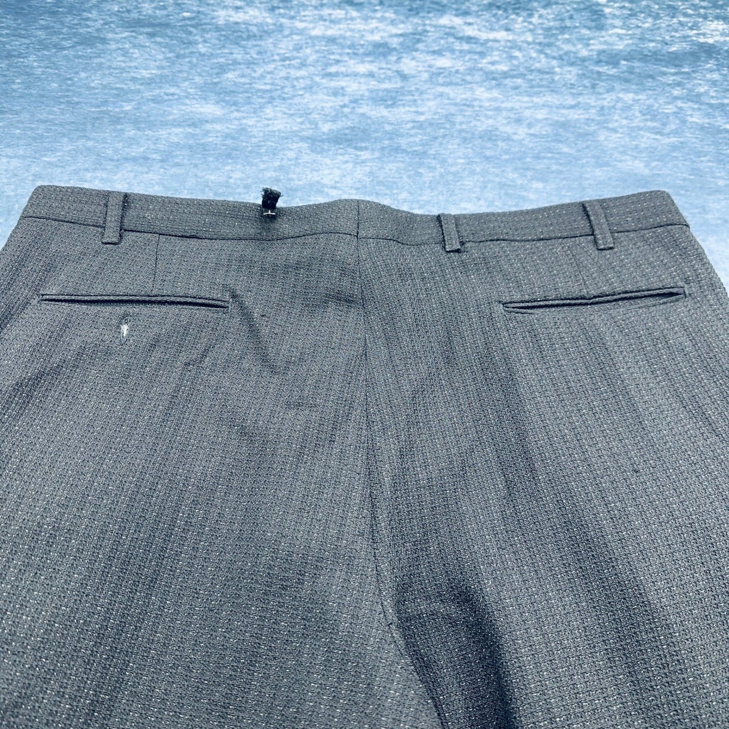 Tailored by Bonacci Mens Black Textured Pinstripe Tuxedo Suit Shawl Lapel USA by Buysaavy