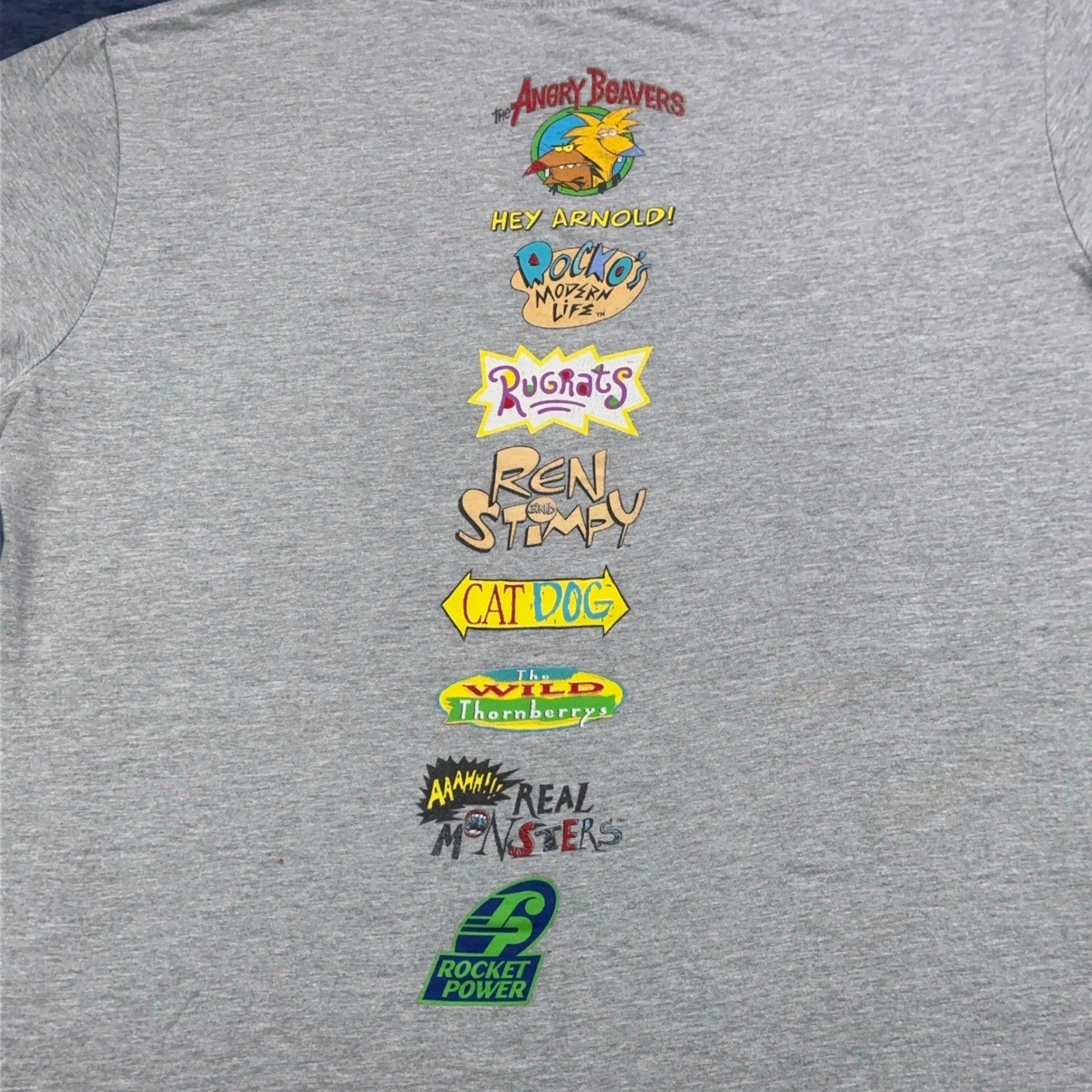 Nickelodeon Mens 90s Nicktoons Characters Graphic T-Shirt Gray Large Rugrats L by Nickelodeon