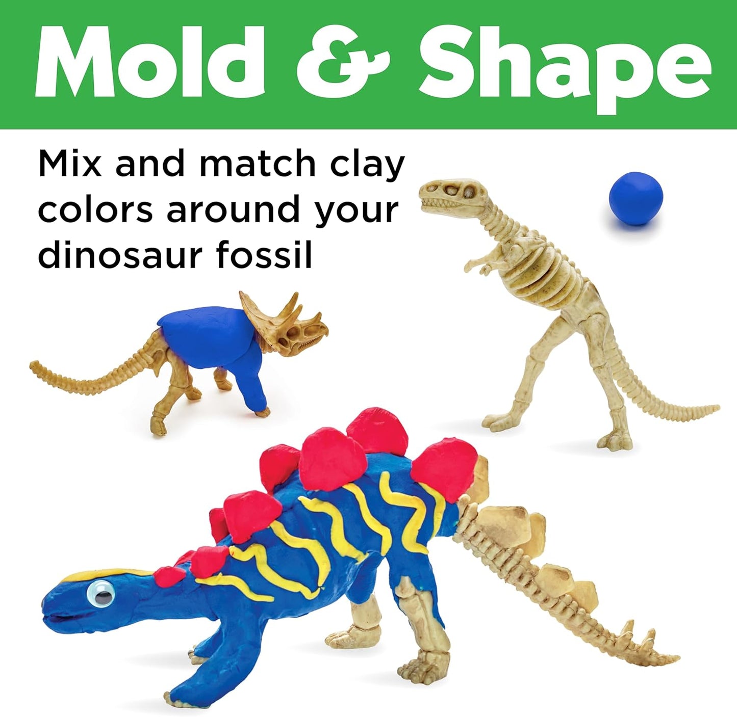 Creativity for Kids Create with Clay Dinosaur Craft Kit (Ages 5+)