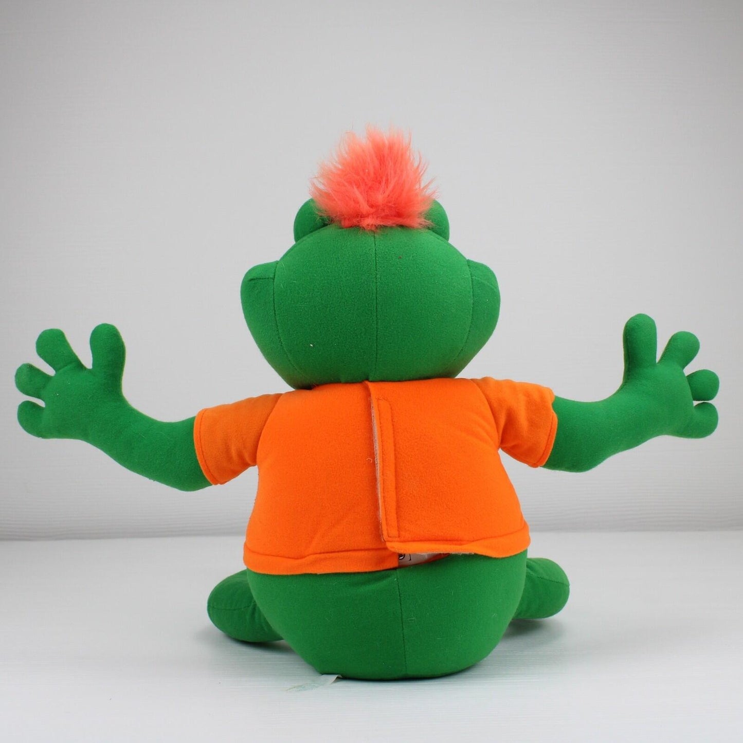 VTG Ohio Art Co Bull Frogg Plush Green Orange Shirt Flip Flops 90s Toy TESTED