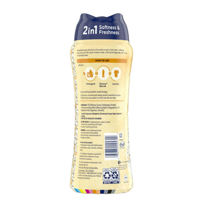 Downy Blends Soft & Fresh product shot with clean, soft fabric and vanilla accents