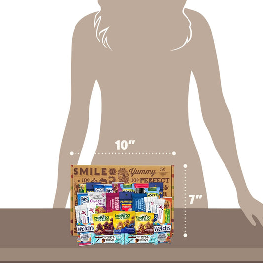 Healthy Snack Variety Box for Adults - Deluxe Assortment with Granola Bars, Nut Mixes, and Fruit Snacks for Families, Office, Gifts, and Travel (28 Count)