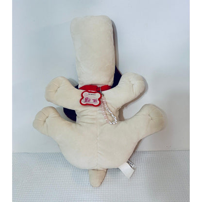 Basic Fun Plush Pound Puppies Dog Brown White Red Collar Soft Toy 2019