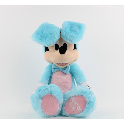 Disney Mickey Mouse Easter Bunny Plush 2021 - Blue Pink Bow, Stuffed Animal