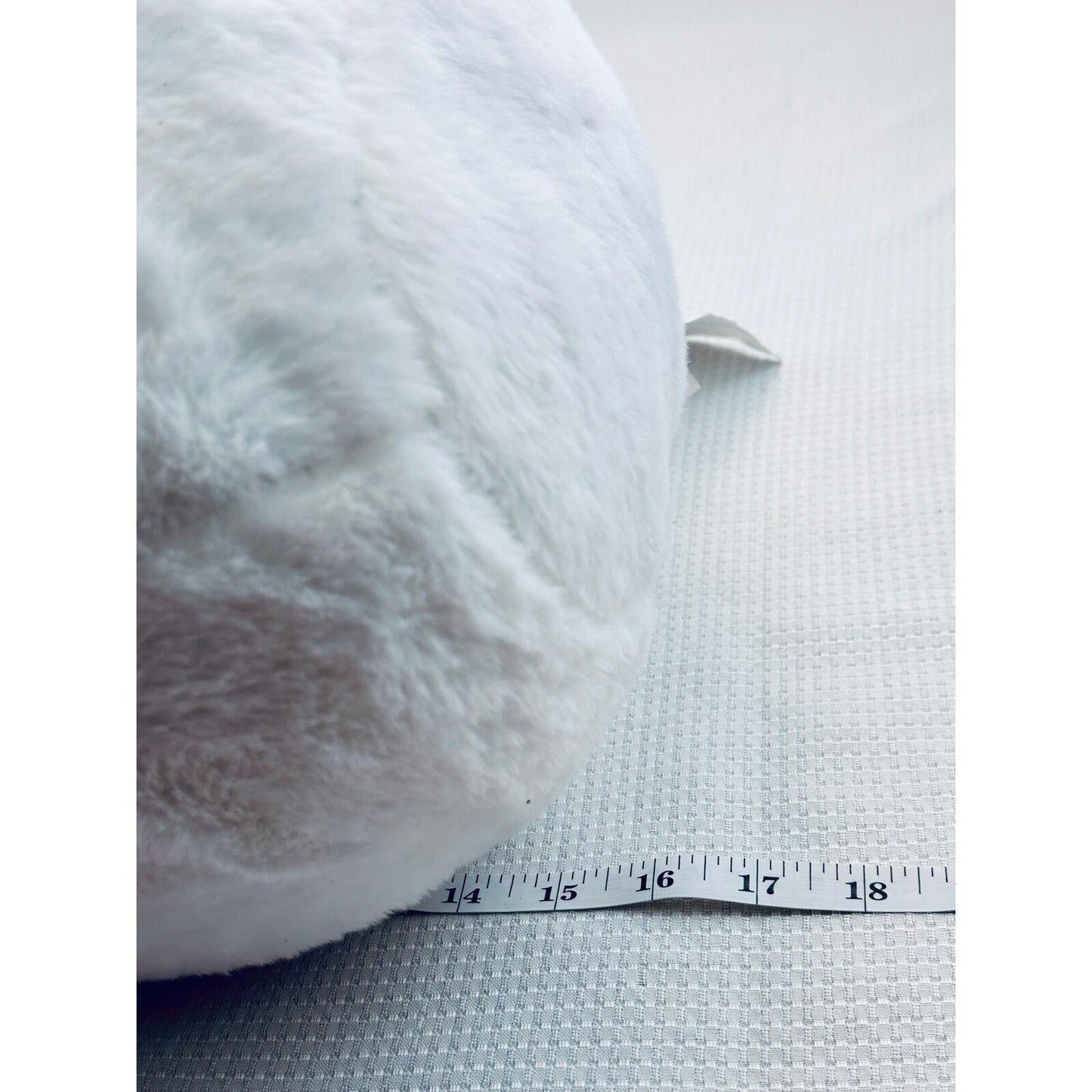Brentwood Originals Snowman Plush Pillow Faux Fur Holiday Decor White 16"