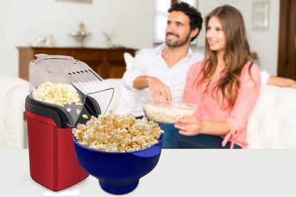 Electric Popcorn Maker Machine - Hot Air Popper with 1200W, No Oil Needed, Healthy and Delicious Snack for Kids, Adults. Great for Holding Parties in Home and Watching Movies with Family