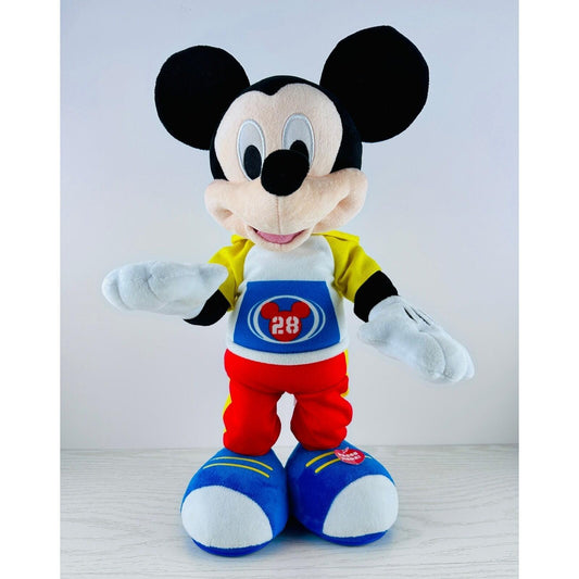 Disney Mickey Mouse Plush Toy Interactive Talking Figure Red Blue Yellow