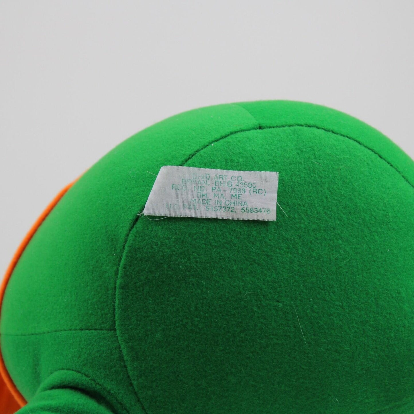 VTG Ohio Art Co Bull Frogg Plush Green Orange Shirt Flip Flops 90s Toy TESTED