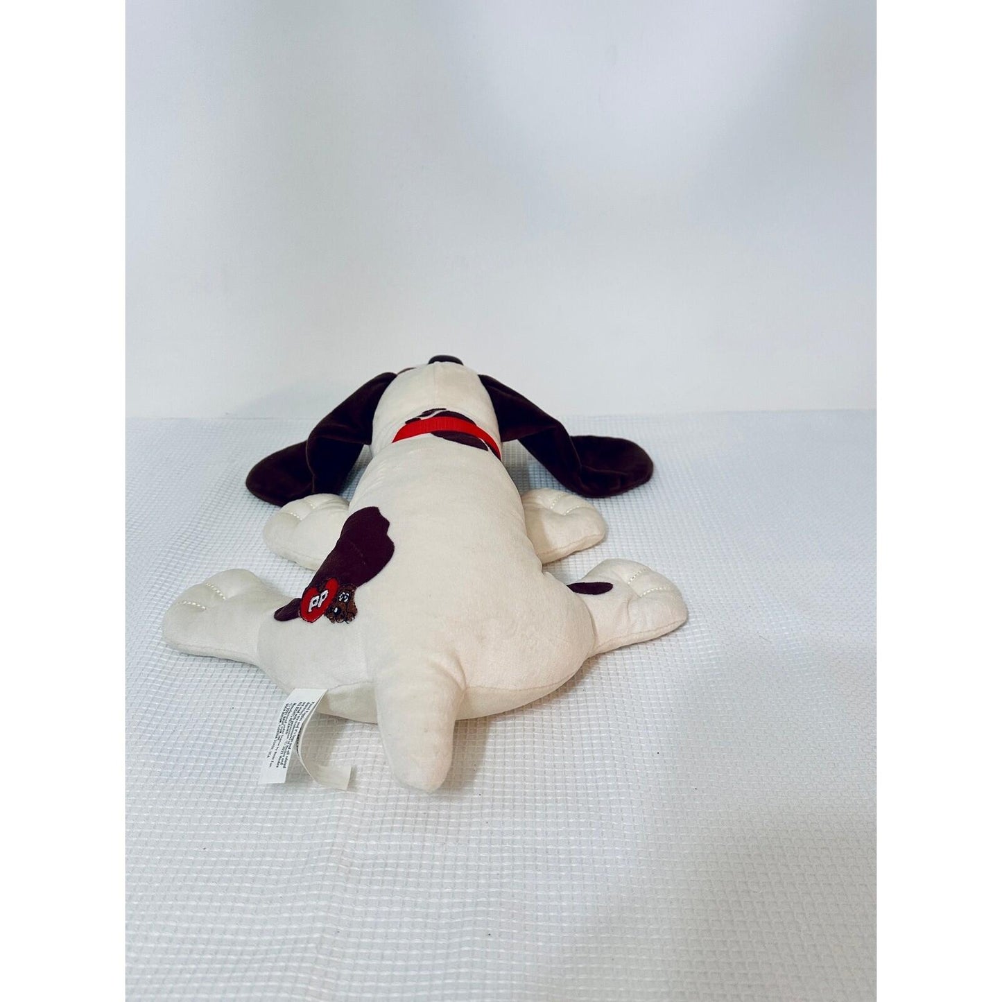 Basic Fun Plush Pound Puppies Dog Brown White Red Collar Soft Toy 2019