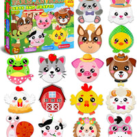 16 Pack Arts and Crafts for Kids Toddler DIY Animal Paper Plate Art Gifts