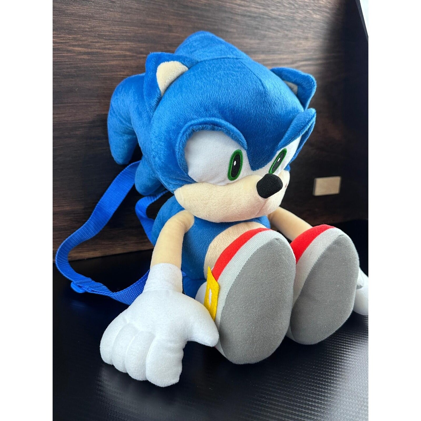 Sega Sonic the Hedgehog Plush Backpack 12.5 Blue Character Bag