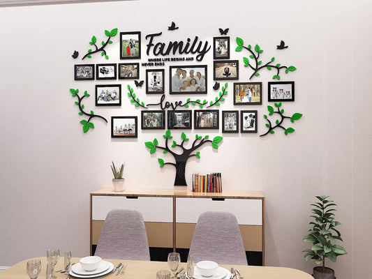 DIY Wall Decor Living Room Family Tree Wall Decor Sticker 3D Picture Frames Collage Wall Decor Living Room Decor