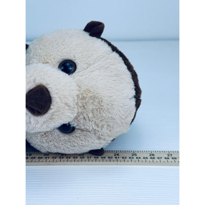 Sea Otter Plush Stuffed Animal Brown Tan Marine Life Floating Pose Toy 15 Inch