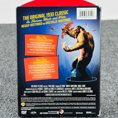 King Kong 1933 DVD Two-Disc Collector's Edition Metal Tin Restored Classic B&W