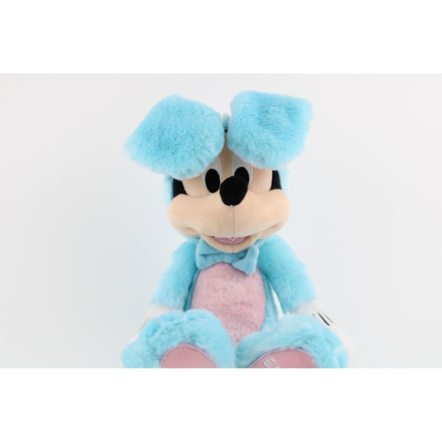 Disney Mickey Mouse Easter Bunny Plush 2021 - Blue Pink Bow, Stuffed Animal