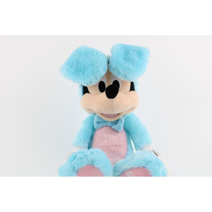 Disney Mickey Mouse Easter Bunny Plush 2021 - Blue Pink Bow, Stuffed Animal