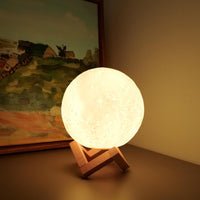 Moon Lamp 16 Colors LED Night Light with Remote & Touch Control, 4.8" 3D Moon Light with Stand, Dimmable Timer, Kids Bedroom Decor, Birthday & Christmas Gift