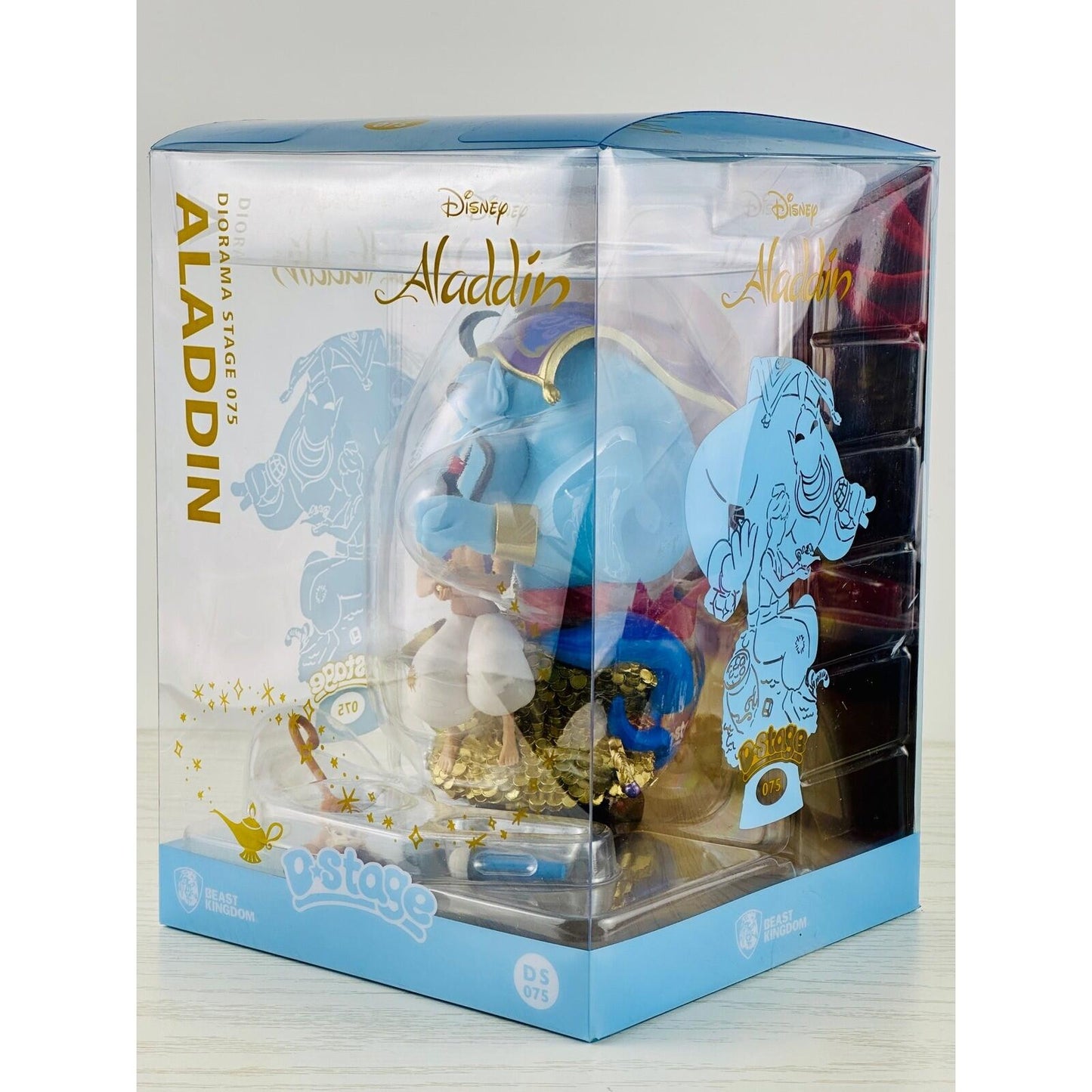 Disney Aladdin Diorama Beast Kingdom Stage 075 Genie &amp; Aladdin Collectible