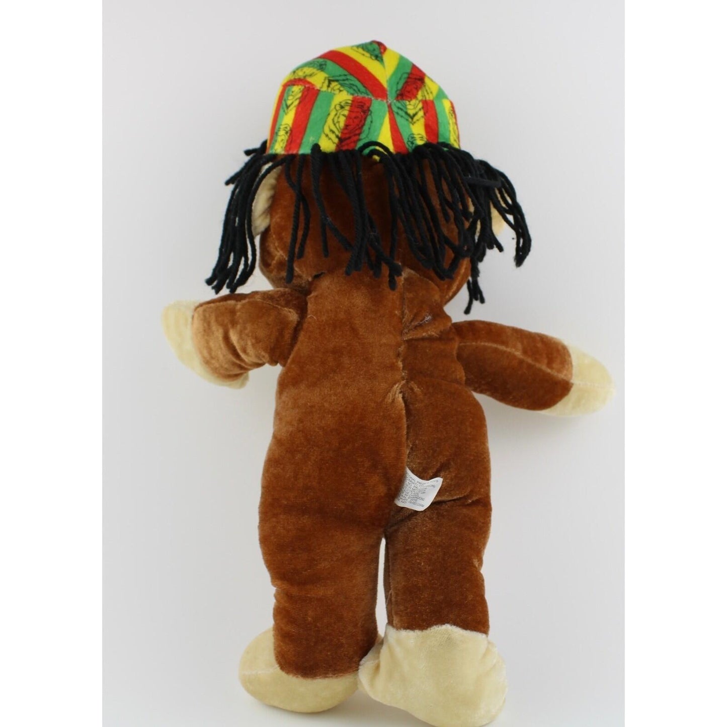 Rasta Monkey Plush Stuffed Animal Reggae Dreadlocks Lion Hat Brown 12 Inch