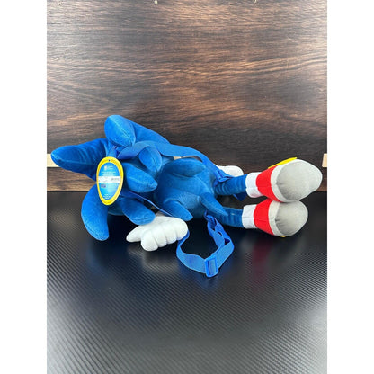 Sega Sonic the Hedgehog Plush Backpack 12.5 Blue Character Bag