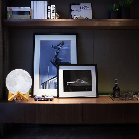 Moon Lamp 16 Colors LED Night Light with Remote & Touch Control, 4.8" 3D Moon Light with Stand, Dimmable Timer, Kids Bedroom Decor, Birthday & Christmas Gift
