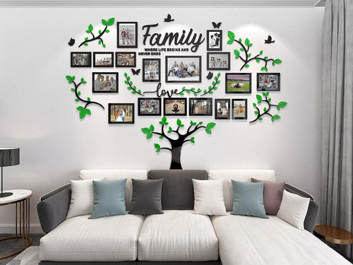 DIY Wall Decor Living Room Family Tree Wall Decor Sticker 3D Picture Frames Collage Wall Decor Living Room Decor