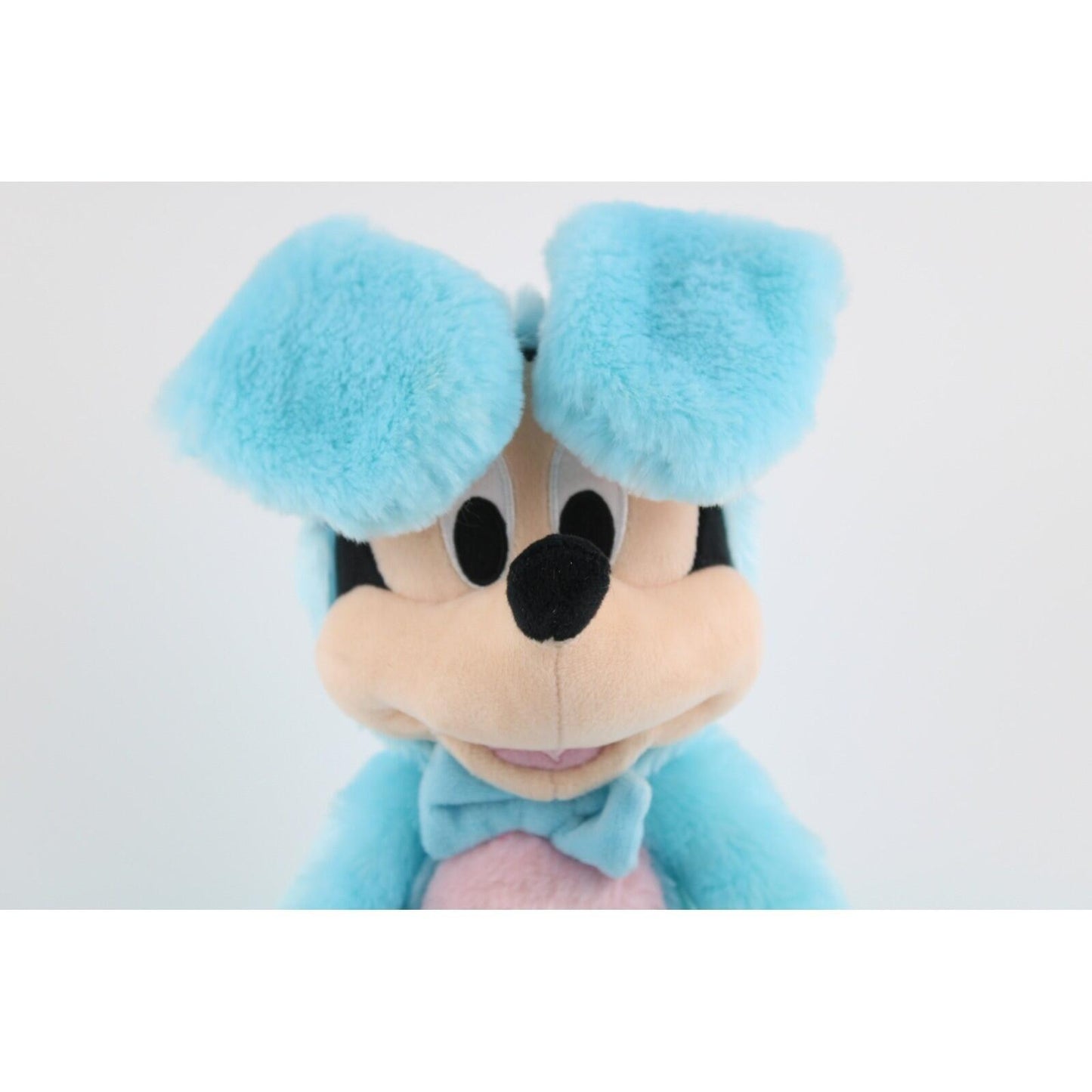 Disney Mickey Mouse Easter Bunny Plush 2021 - Blue Pink Bow, Stuffed Animal