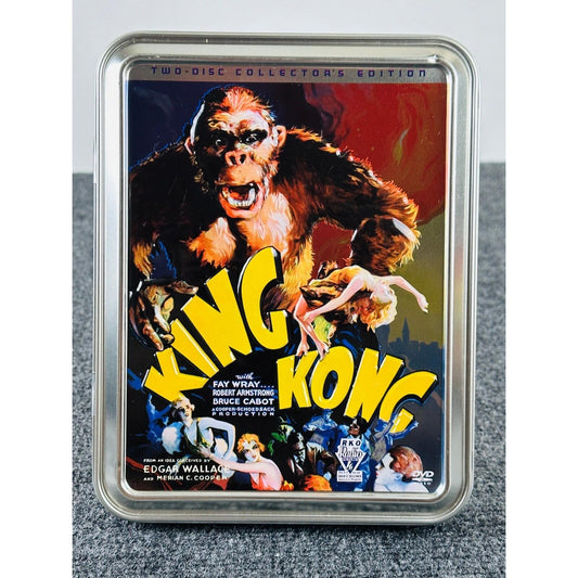 King Kong 1933 DVD Two-Disc Collector's Edition Metal Tin Restored Classic B&W