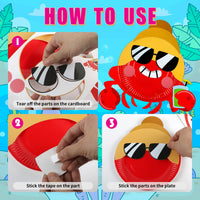 16 Pack Arts and Crafts for Kids Toddler DIY Animal Paper Plate Art Gifts