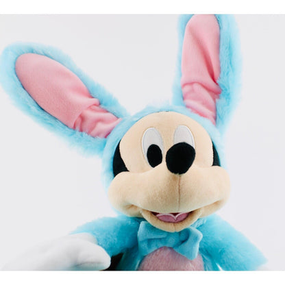 Disney Mickey Mouse Easter Bunny Plush 2021 - Blue Pink Bow, Stuffed Animal