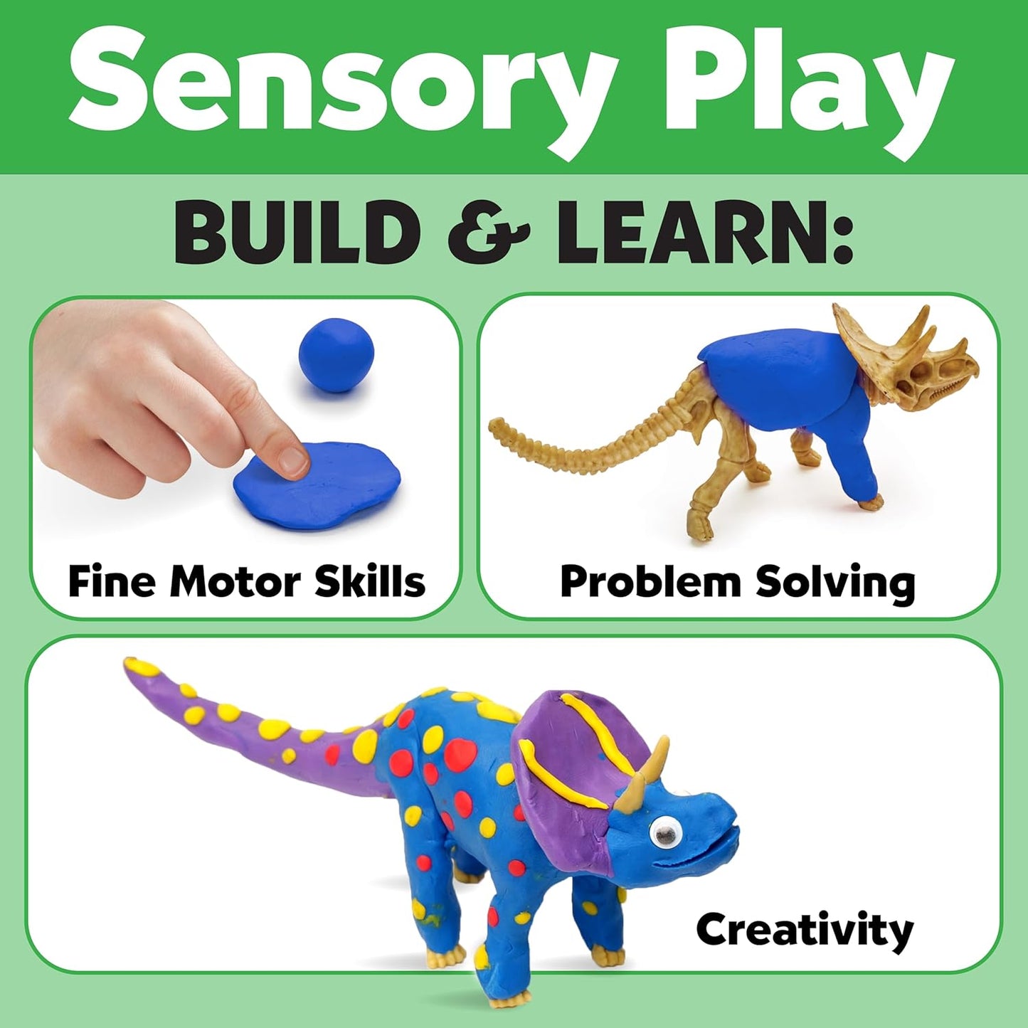 Creativity for Kids Create with Clay Dinosaur Craft Kit (Ages 5+)
