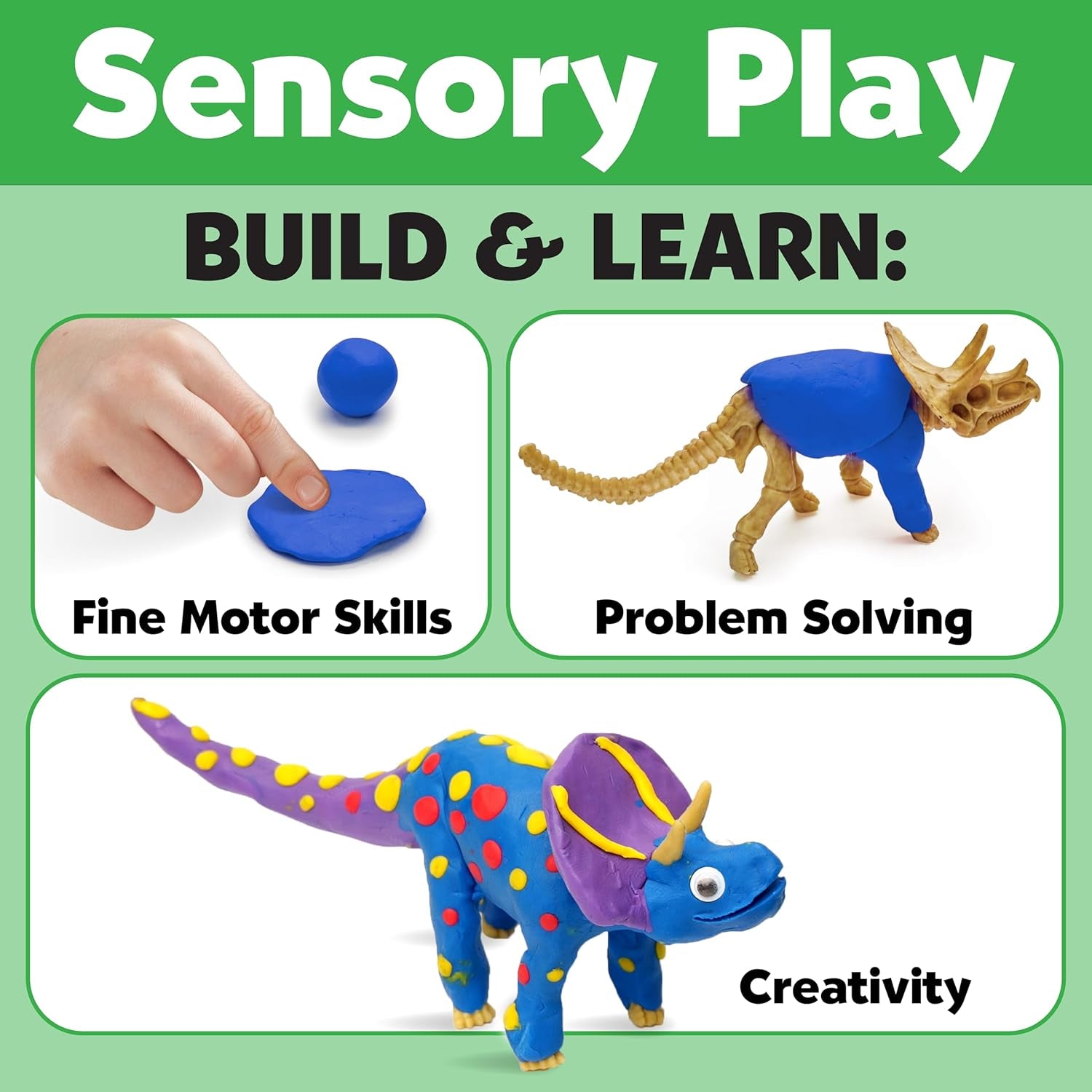 Creativity for Kids Create with Clay Dinosaur Craft Kit (Ages 5+)